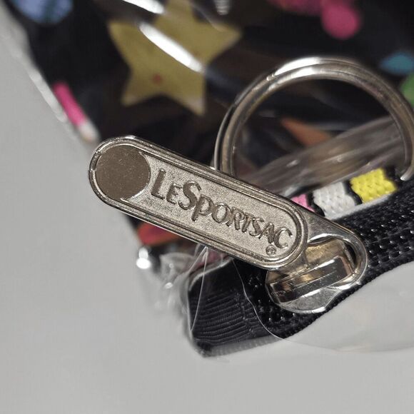 Lesportsac Kasey 3 Zip Crossbody Fun Food Emoji Smile Purse Colorful Adjustable - Picture 6 of 11